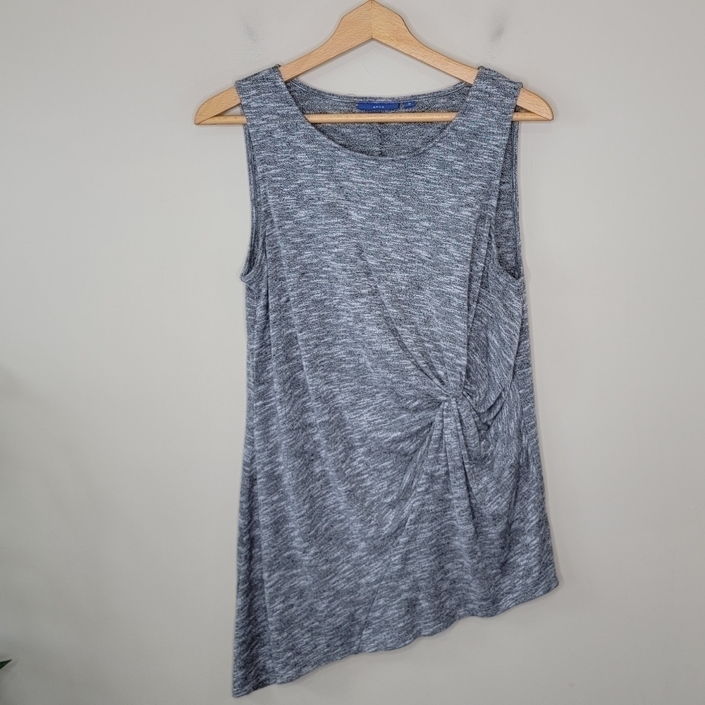Apt. 9 Side Twisted Heather Gray Tank Top Size Medium